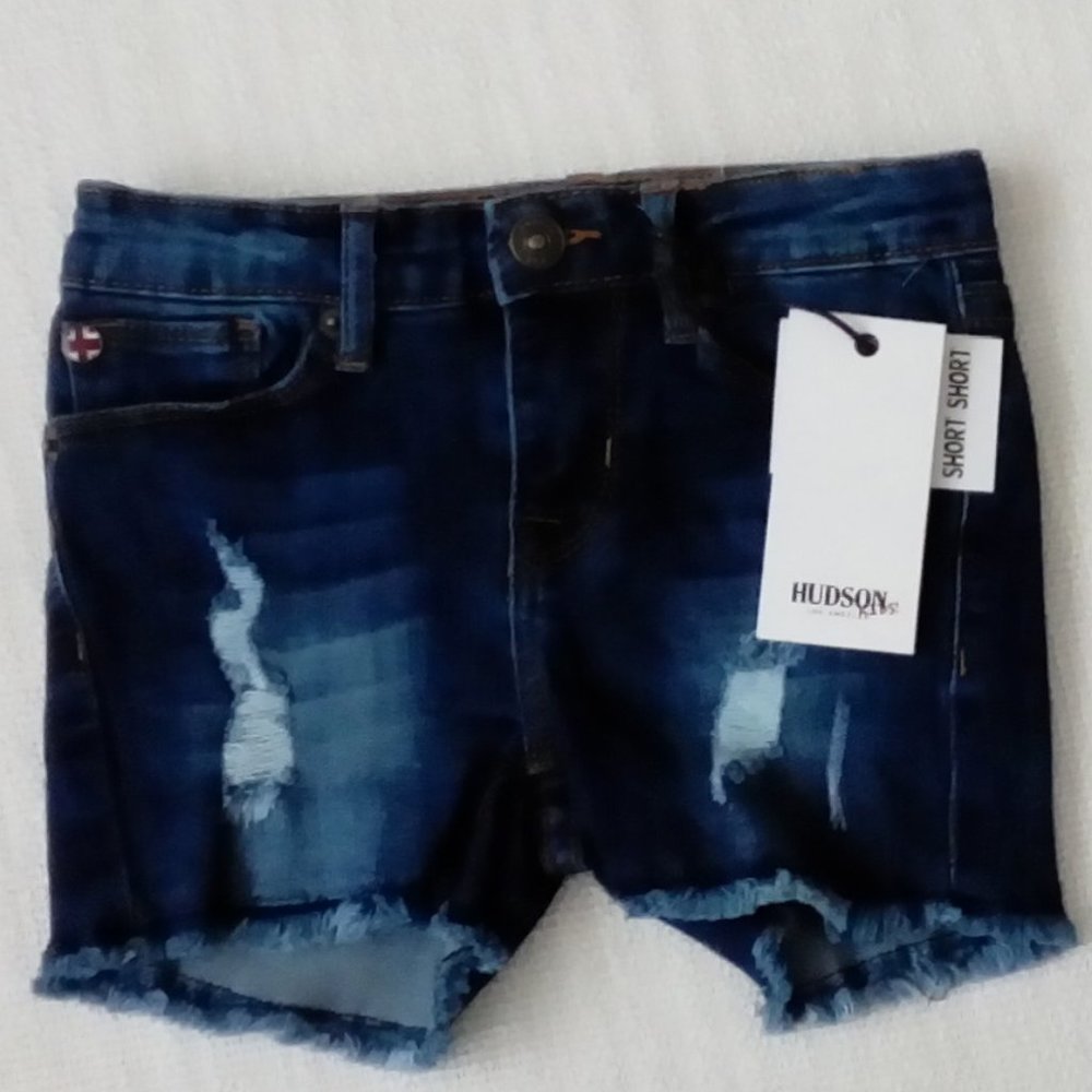 HUDSON Jeans Ava Frayed Short Little Girls